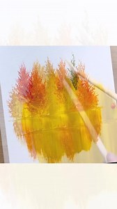 Simple Art / Tree Reflection Acrylic Painting | Painting Skills