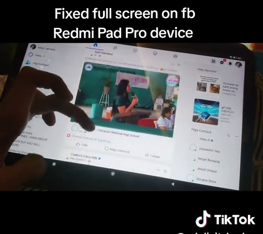 Redmi Pad Pro: Full Screen Fix on Facebook