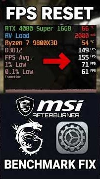 MSI Afterburner Hotkeys: FPS Reset #meatballdeluxe