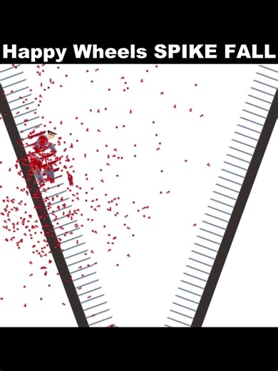 Happy Wheels Spike Fall is BRUTAL 💀| Industry Baby – Lil Nas X | #gaming #shorts