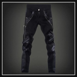 Fashion Designer Men's Black Zipper Motorcycle Leather Pants Korean Slim Skinny splice Leather Pants Fashion Men's Denim Pants Order here https://bit.ly/3GjEGjI #style #pants #shorts #dress #shopping #women #mensclothes #mensclothing #jackets #home | KIMLUD.COM | Facebook