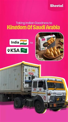 Sheetal Ice Creams & Food World on Instagram: "Export Update 🇮🇳➡️🇸🇦 Our Punjabi Samosa is on its way to the Kingdom of Saudi Arabia — packed with taste, quality and trust. #SheetalExports #SaudiShipment #PunjabiSamosa #GlobalTaste #AajSheetalMein"