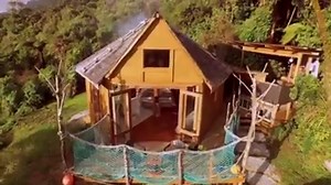 The Hexagon, a simple but lovely little astrologers cabin, sits high on the cliffs overlooking Woodpecker Bay on the West Coast of the South Island... A stay here is quite honestly food for the soul. 😌✨🌸🌿 The next available weekend is 30/31 August. :) To book go to www.canopycamping.co.nz/hexagon | Canopy Camping Escapes