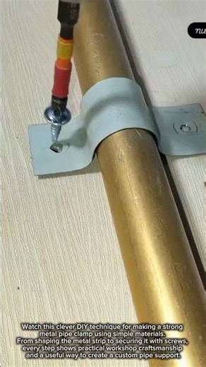 Smart Metal Pipe Clamp Trick You Need to See! 🔧 #DIY #Handmade #Workshop
