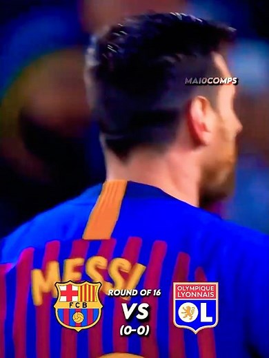 FC Barcelona 🇪🇸 Vs. Olympique Lyonnais 🇫🇷 - MESSI MAGIC!