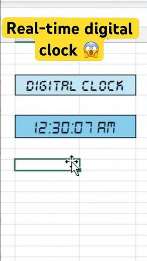 Real time Digital Clock |Create Digital Clock in Microsoft Excel | Digital Clock in Excel VBA #excel