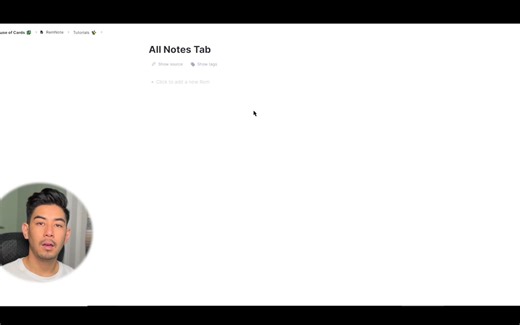 [RemNote官方教程] - 笔记总览 - All Notes Tab