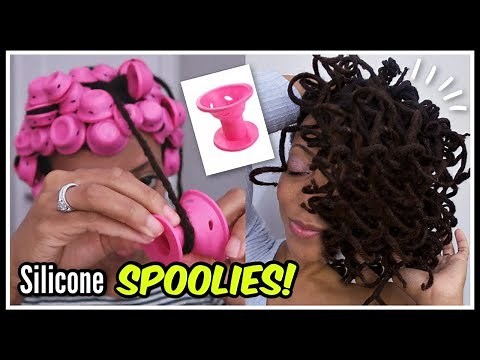 I Curled My Locs with SILICONE "spoolie" CURLERS | Hairstyling for Dreadlocks