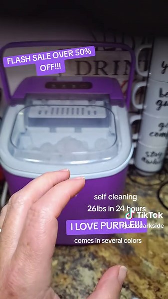 Euhomy handheld countertop ice maker!! bullet ice 9 cubes every 6 minutes makes up to 26 lbs of ice in 24 hours!! flash sale!! get it now while they last at this low price!!