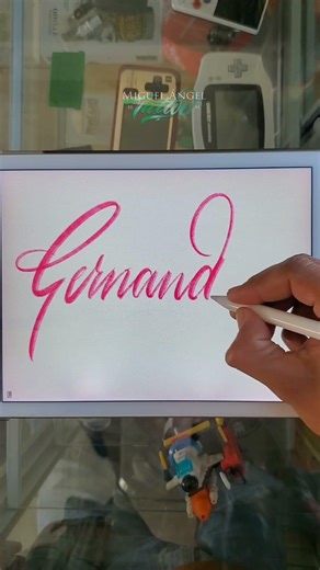 Caligrafía digital escribiendo Fernanda #calligraphy #caligrafia #procreate