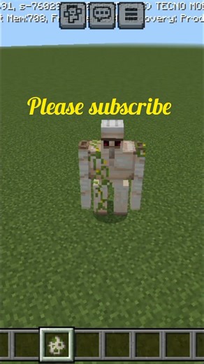 iron golem in Minecraft PE 😱😱#minecraftshorts