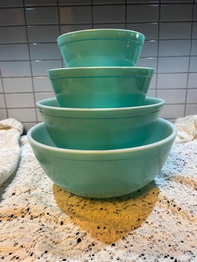 RARE! 1950's Robins' Egg Blue Pyrex Mixing Bowls - Etsy