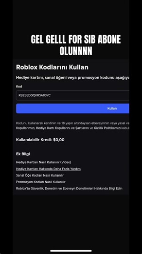 FREE ROBUX CODE #roblox #trending #stealabrainrot #automobile #games #keşfetedüşmeduası #gaming
