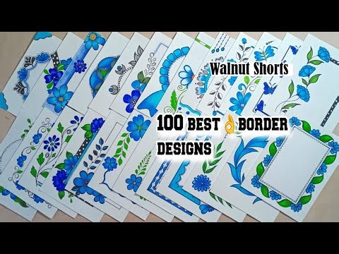 100 BEAUTIFUL💙BORDER DESIGNS/PROJECT WORK DESIGNS/A4 SHEET/FILE/FRONT PAGE DESIGN FOR SCHOOL PROJECT