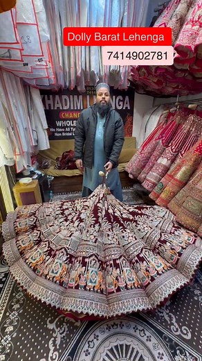 Khadim Lehnga on Instagram: "Mehroon Bridal New Design Lehenga 2026 Most Viral Lehenga Shop #chandnichock #lehengaonline #designerlehenga"