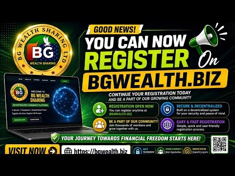 BG Wealth Sharing Registration Open Again | BG WEALTH New Update | Good News for Members