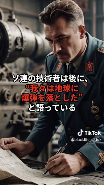 1961年、ソ連が投下した「ツァーリ・ボンバ」 その威力は、広島型原爆の約3,300倍。 空に咲いたキノコ雲は宇宙空間にまで達し、衝撃波は1,000km先に届いたとも言われている。 だがこの爆弾は、実は“本来の半分の威力”だった。 もし本気で炸裂していたら── 人類はどうなっていただろうか？ #ツァーリボンバ #都市伝説 #歴史のブラックファイル