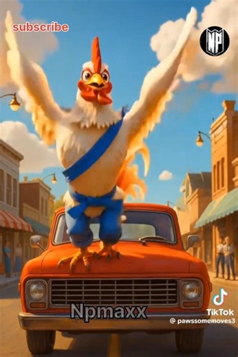 chicken funny dance 😄😄😄#chickendance #roosterchicken #funny #ai #dj #shortvideo