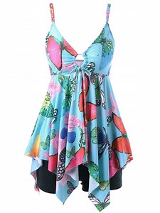 7.2K views · 447 reactions | Plus Size Butterfly Print Handkerchief Tankini Set Only US$12.89 Use the code "RWFB2017"to get 12% OFF! Shop here:https://goo.gl/t5PsHq More:https://goo.gl/c7awfM Fashion style:https://goo.gl/II5sR5 Rosewholesale | Rosewholesale | Facebook