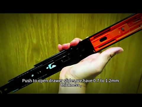 Push to open drawer slides