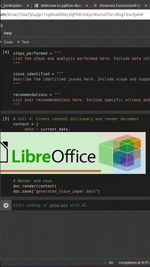 Automate Reports with AI and Python using a Template!