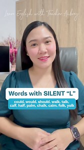 Words with Silent Letter “L” 🤫 #silent #letter #vocabulary #learnenglishwithteacheraubrey #aubreybermudez #teacheraubrey #learnenglish #reels #reelsviralシ | Learn English with Teacher Aubrey