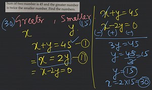 Sum of 2 numbers is 60 the greater number is 8 more than thrice... | Filo
