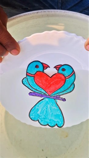 Love ❤️ birds drawing with amazing #art #drawing #shorts