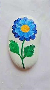Easy Flower Painting on Rock 🌼🌿
