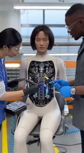 A clean industrial workshop at IRC Robotics where engineers repa