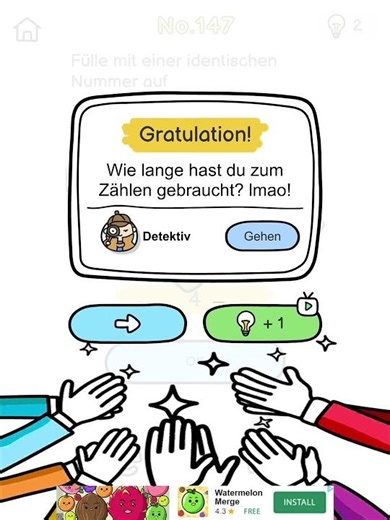 Schaffe ich Level 147 in Brain out🤔🤔🤔🤔🤔