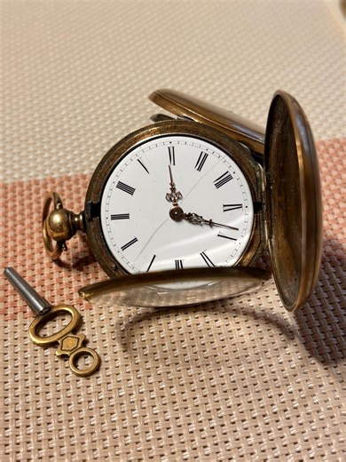 Antique Pocket Watch Bronze Case - Etsy