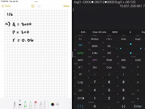 SOLVED:The number n of monthly payments of P dollars each required to pay off a loan of A dollars in its entirety at interest rate r is given by n=-(log(1-(A r)/(12 P)))/(log(1 (r)/(12))) a. A college student wants to buy a car and realizes that he can only afford payments of  200 per month. If he borrows  3000 and pays it off at 6 % interest, how many months will it take him to retire the loan? Round to the nearest month. b. Determine the number of monthly payments of  611.09 that would be requ