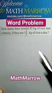 How to solve the given word problem on fractions #MathMarrow #word #division #reciprocal