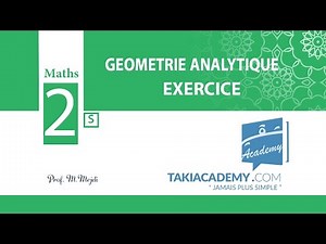Maths_2ème année scientifique_géométrie analytique_exercice