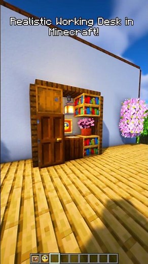 Realistic Working Desk in Minecraft! 💻✨ Easy Build #minecraft #minecraftbuilding