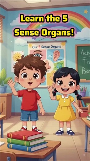 Learn about the 5 Sense Organs in a fun and easy way! 👀👂👃👅✋