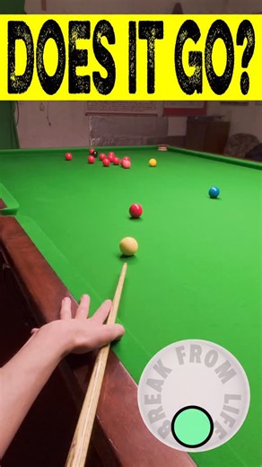 Break From Life on Instagram: "Snooker Practice Break Does It Go? #breakfromlife #snooker #snookerpractice #pov #gopro"