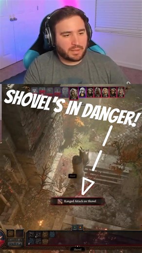 SHOVEL IS IN DANGER! #baldursgate3 #gaming #twitch #dungeonsanddragons #dnd #streamer #funny #clips