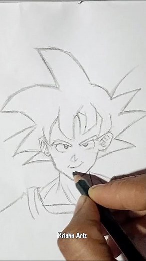 Dragon Ball Goku Drawing Tutorial 🔥