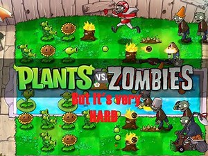 Plants VS Zombies Hard Mode Mod Walkthrough (Levels 1-1 to 1-10)