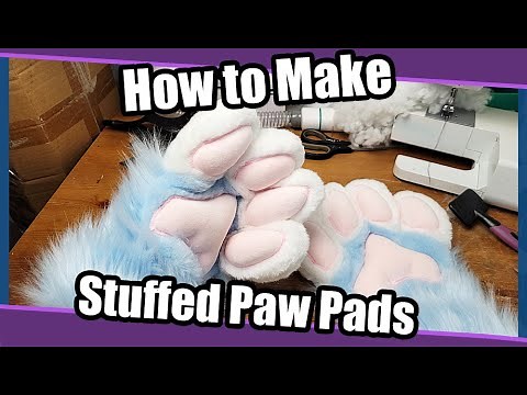 How To Make Puffy Paw Pads On Fursuit Hand Paws | Fursuit Tutorial + PDF Pattern