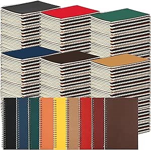 Yahenda Spiral Notebook College Ruled Journals Notebooks Lined 8.3 x 5.5 Inch Note Books Bulk A5 Writing Notebooks Thick Paper Notebook for Office Business School Supplies (Rich Colors,108 Pcs)