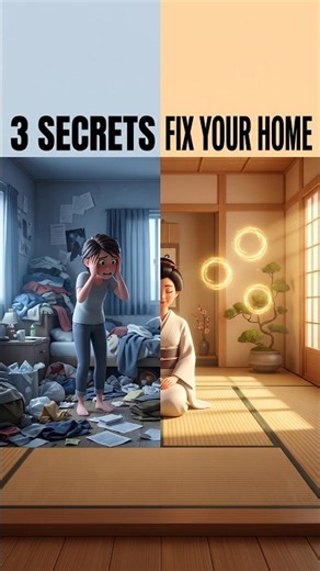 3 Japanese Secrets to Fix Your Messy Home ⛩️ #Shorts