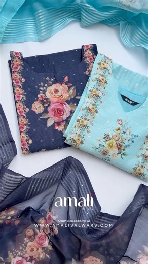 Amali Ival on Instagram: "BACK IN STOCK Presenting to you the Brand New Collections- Athira 3 Piece Salwar Sets! Code- 1. Athira 203 2. Athira 188 . Top: 44” length Dupatta: 2.3m Pant is included . Please place your order through - our website www.amalisalwars.com to avail dispatch in 24 working hours!!! - our official WhatsApp number: +91 99526 79935 only! . . . #womenswear #stylish #athira #traditional #salwarset"