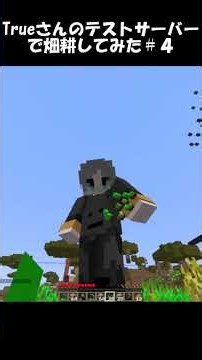 【マイクラ】Trueさんのテストサーバーで農作業してみた＃４ #minecraft #マイクラ #マインクラフト #shorts #True
