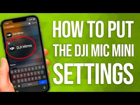 How To Put The DJI Mic Mini Settings: Quick Setup!