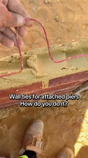 9.3K views · 780 reactions | Wall ties for attached piers. How do you do it? #perth #perthbricklayers #tradieaustralia #bricklaying #tradie #bricklayer #brick #northperth | The Construction House | Facebook