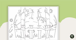 Easter Agamograph Colouring In Template
