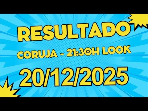 Resultado do jogo do bicho ao vivo - CORUJA - 21:30H 20/12/2025